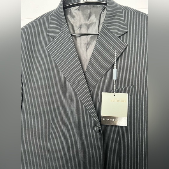 Geoffrey Beene new suit jacket black size 46 L 100% wool. MN41 - Picture 3 of 7